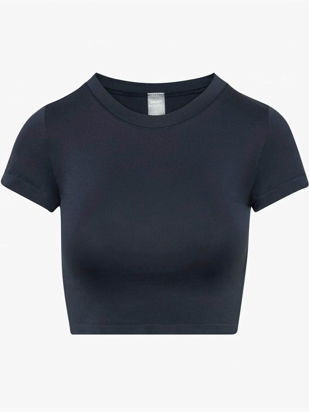 Aritzia Navy Short Sleeve Crop Top